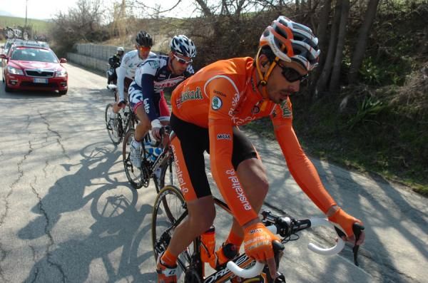 Egoi Martinez (Euskatel-Euskadi) rides in the break for his team on stage 5 of Tirreno-Adriatico.