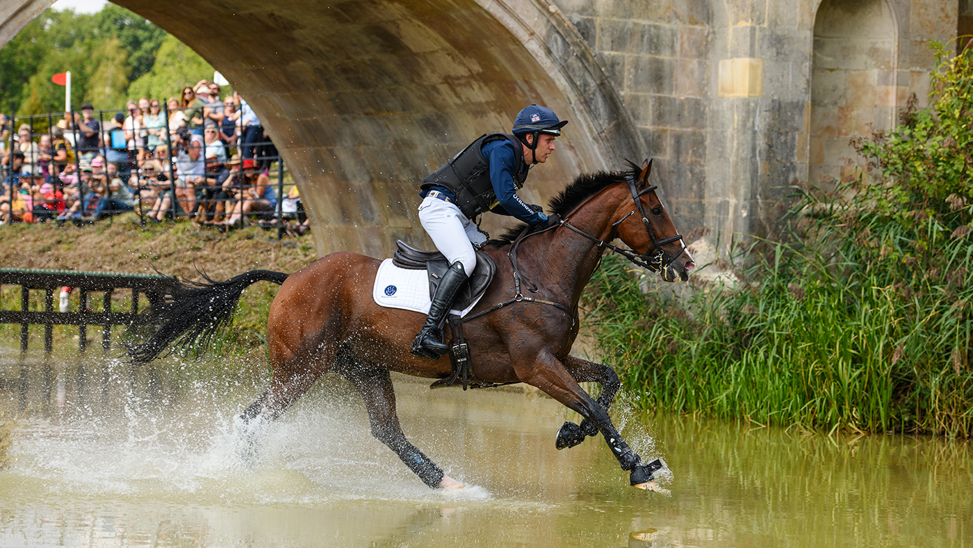 Wills Oakden and OUGHTERARD COOLEY during the cross country phase, Land Rover Burghley Horse Trials, Stamford, Lincolnshire, 3 September 2022