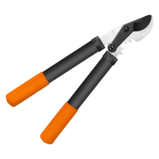 An orange and black branch cutter