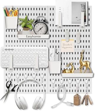 Easyhomie wall organiser pegboard combination kit 