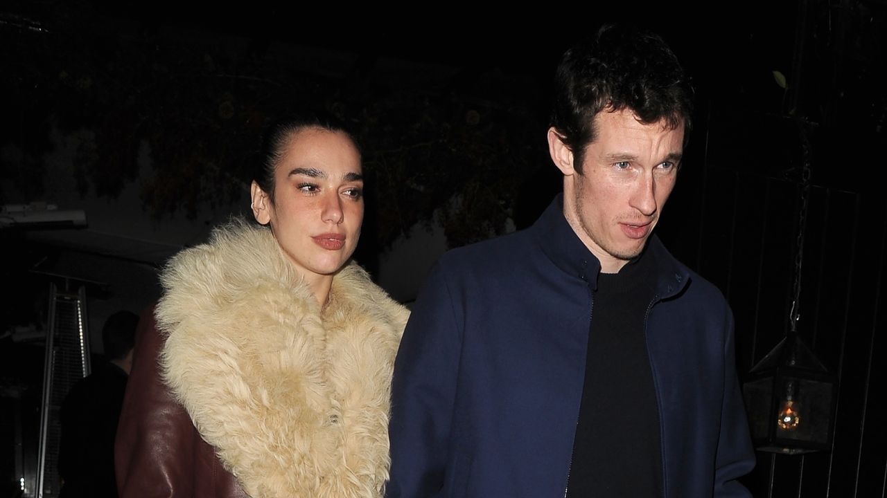 Dua Lipa and Callum Turner out in London 