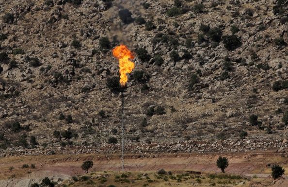 An oil field near Mosul, Iraq.