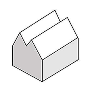 M-shaped roof diagram