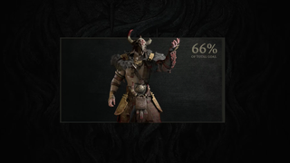 An image of a barbarian set of armour, a reward for reaching 66% of Diablo 4's recent blood drive.