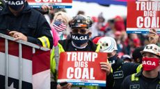 Supporters of President Donald Trump and coal during 2020 campaign