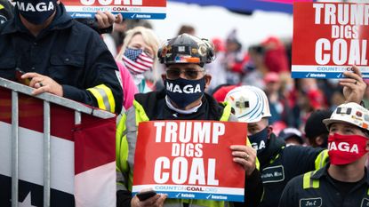 Supporters of President Donald Trump and coal during 2020 campaign