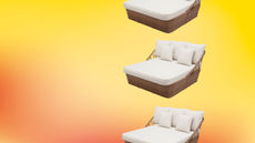 walmart daybed outdoor lounger on a colorful background