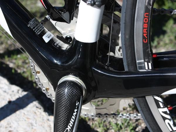 An oversized integrated bottom bracket is used here as well.