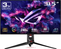 ASUS Asus Rog Swift 32&rdquo; 4k Oled Gaming Monitor (pg32ucdm) - Uhd (3840 X 2160), Qd-Oled, 240hz, 0.03ms, G-Sync Compatible, Custom Heatsink, Graphene Film, 99% Dci-P3, True 10-Bit, 90w Usb-C