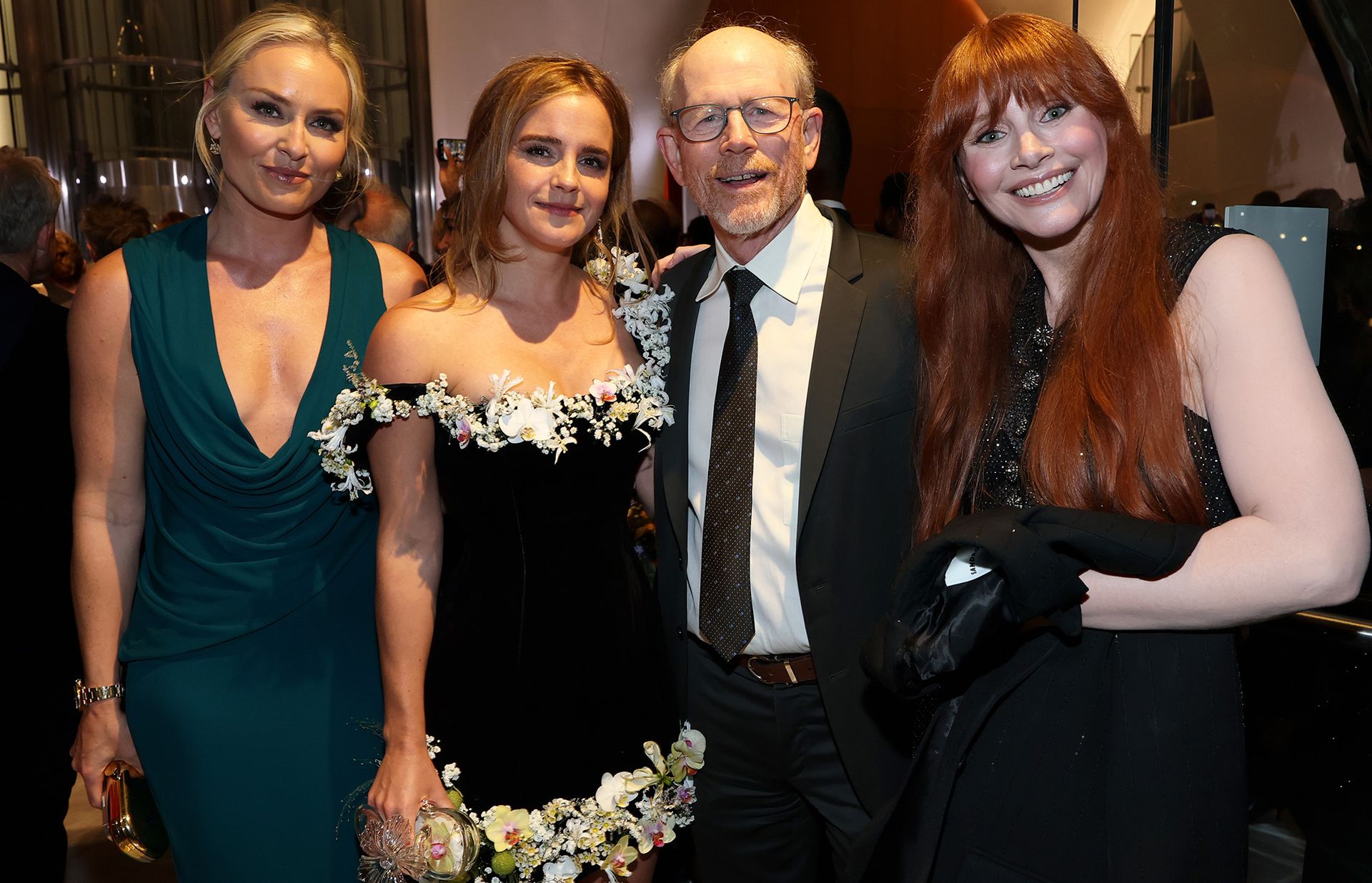 Lindsey Vonn, Emma Watson, Ron Howard and Bryce Dallas Howard all in Black Tie for the opening of the Lucasfilm Museum in Los Angeles 2026.