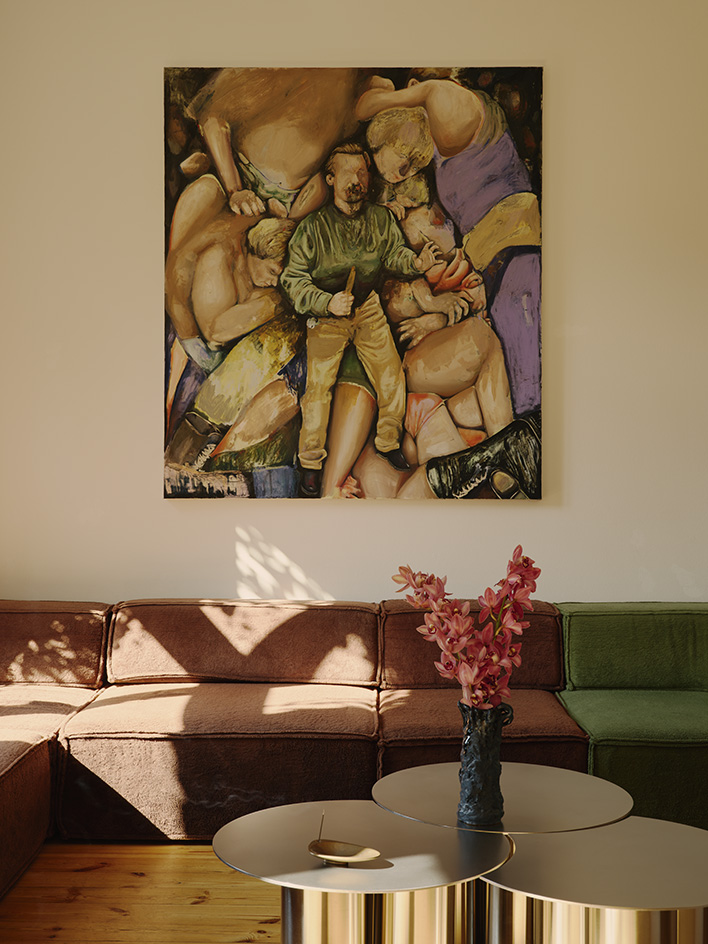 BWGTBLD gallery and office interior, historic interior with lots of art and cosy but upmarket atmosphere