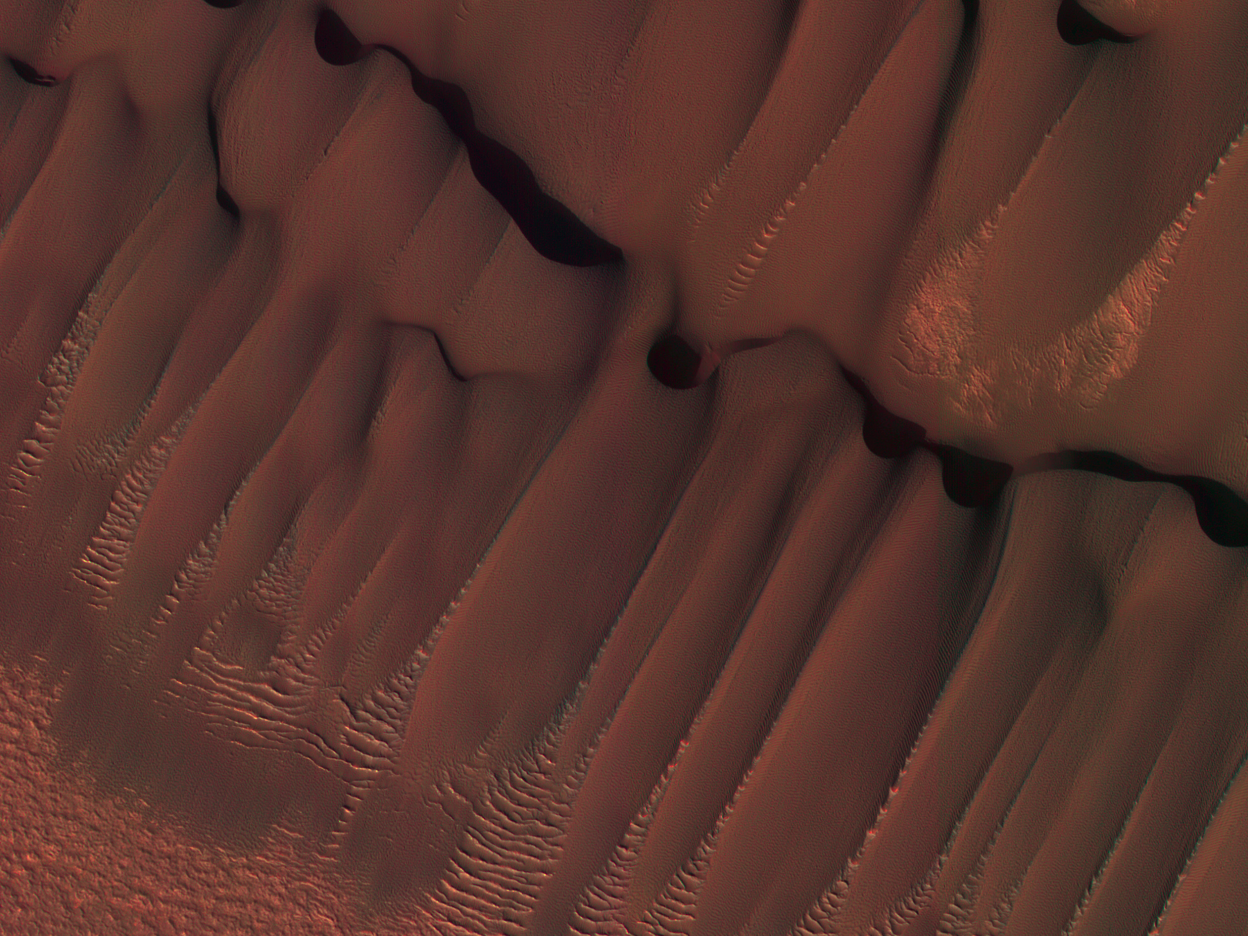 An aerial view of the sand dunes