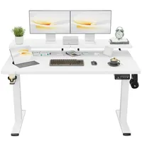 Homall 55in electric standing desk with monitor riser