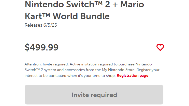 Nintendo Switch 2 console at the My Nintendo Store