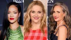 Inspirational gallery of ideas for makeup with red lipstick, including looks from Rihanna, Reese Witherspoon and Andie MacDowell