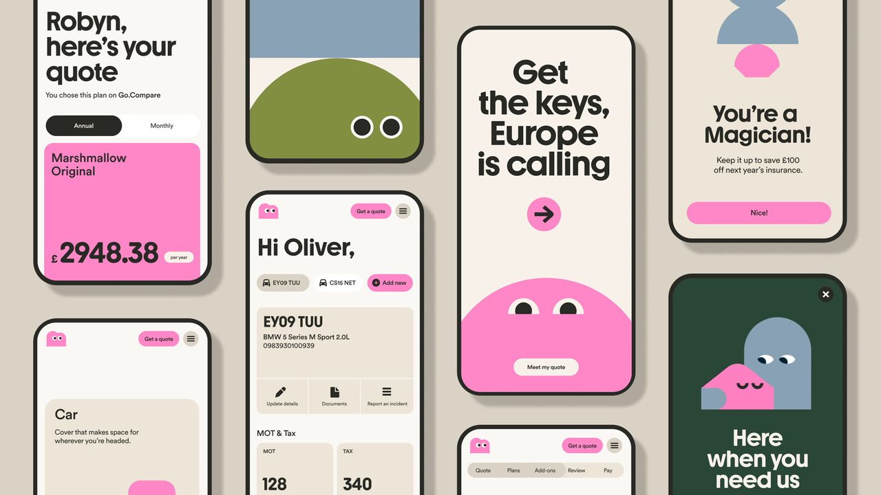 Marshmallow rebrand on phone screens