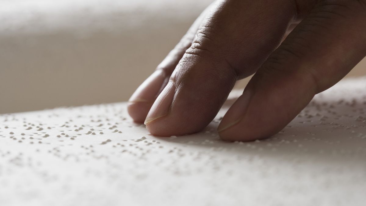 Reading a braille book