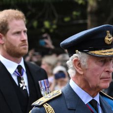 prince charles and prince harry at queen elizabeth ii's funeral