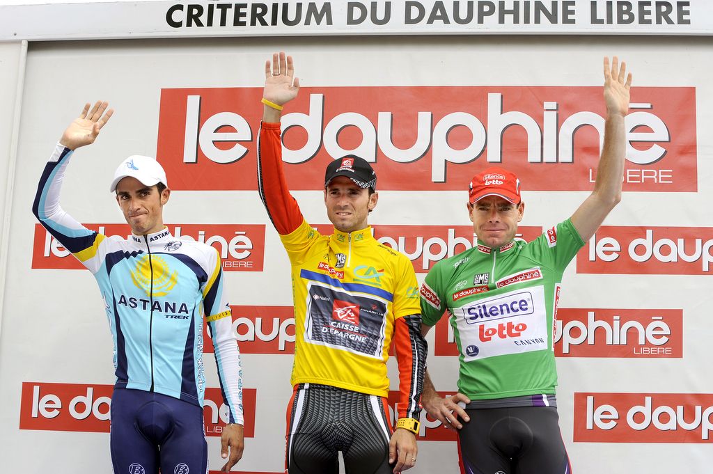 The 2009 Criterium du Dauphine podium