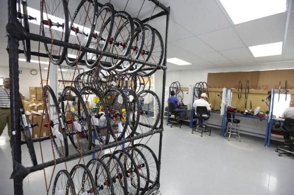 Wheels are handbuilt from start to finish.