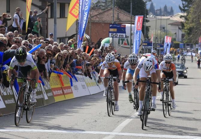 The Trofeo Alfredo Binda was decided by a sprint finish from an eight-rider breakaway