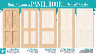 Infographic on How to paint a panel door