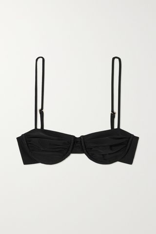 + Net Sustain Baja Ruched Stretch-Econyl® Bikini Top