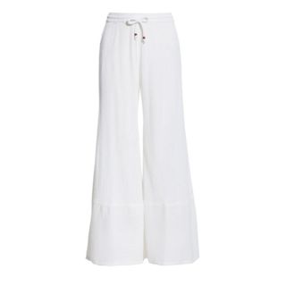 white flowy trousers 