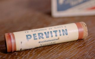 Pervitin, a form of crystal meth, was distributed to German soldiers by military medical officials during World War II.