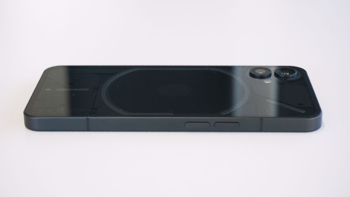 Nothing Phone 1 side on table