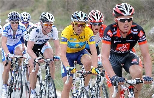 The strain is evident on the faces of the lead group