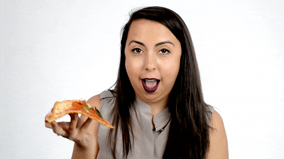 GIF ¦ Woman Dancing After Eating Pizza