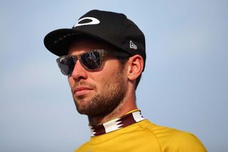 Mark Cavendish in the gold jersey