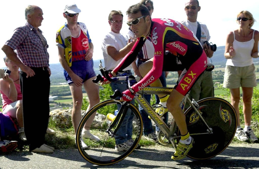 Kurt Van de Wouwer in action for Lotto at the 2002 Dauphine.