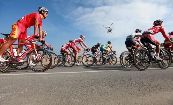The peloton in action during stage 3 of the Tour of Taihu.