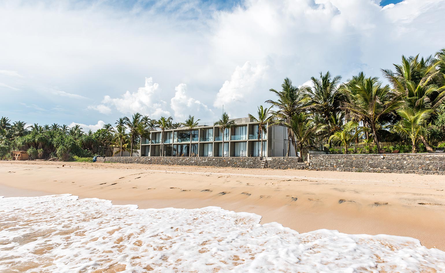 The Sandhya view of beach and exterior