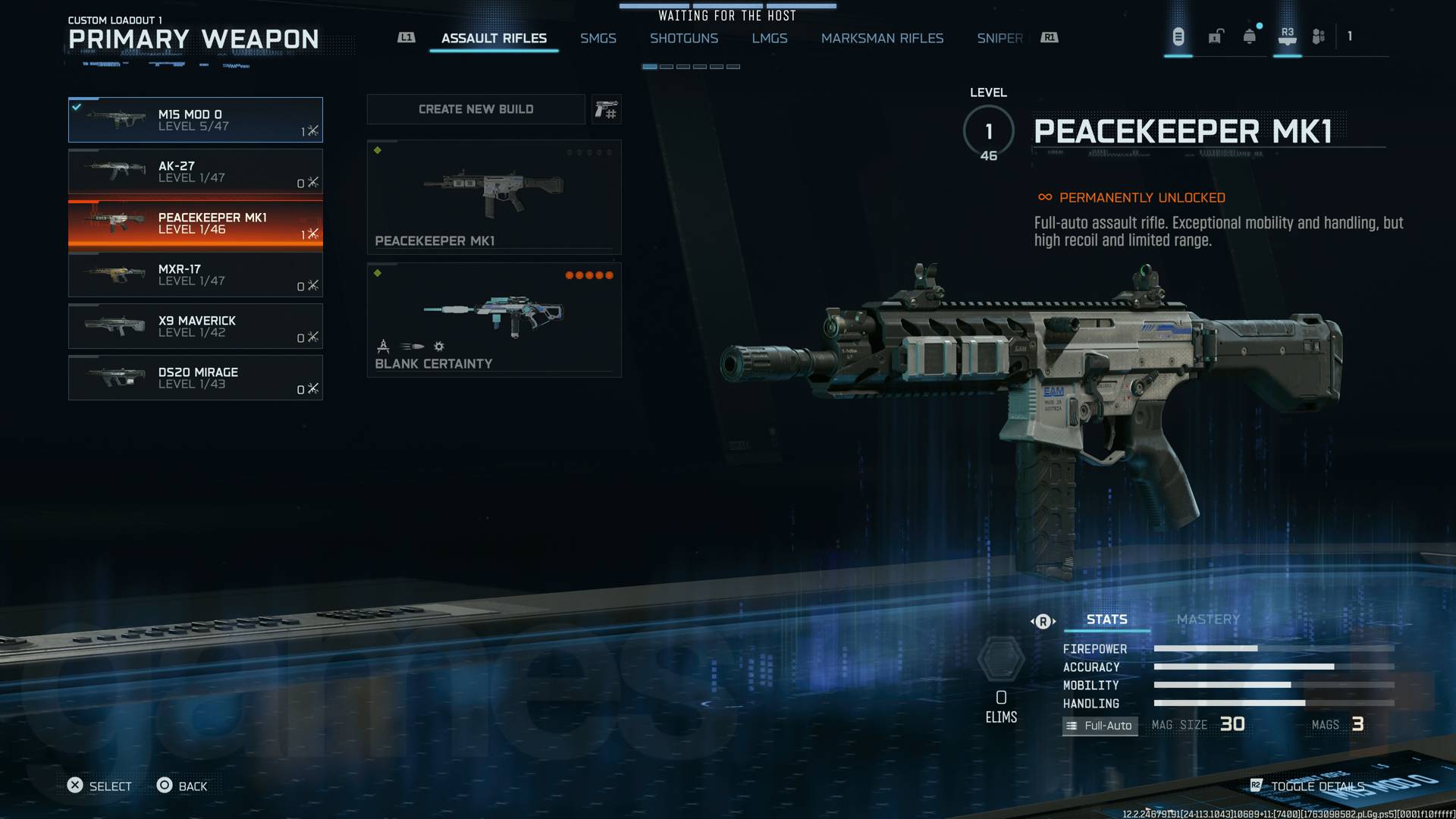 Call of Duty Black Ops 7 peacekeeper mk1 assault rifle loadout menu