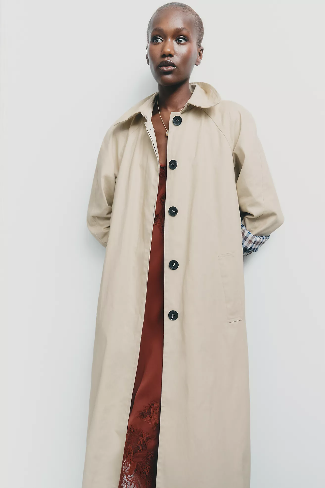 Avec Les Filles Long Trench Coat