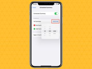 how to set up a notification summary in iOS 15