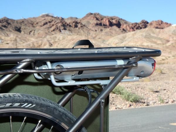 The battery is tucked neatly below the enormous rear rack.