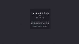 Cover art for Friendship - Hatred album