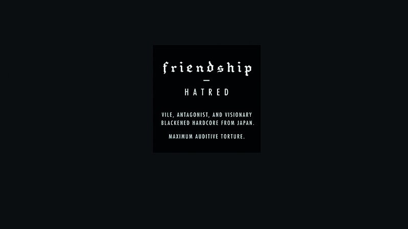 Cover art for Friendship - Hatred album