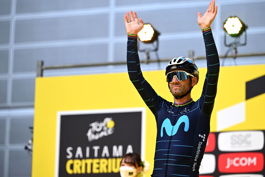 Alejandro Valverde (Movistar) at the 2022 Saitama Criterium 