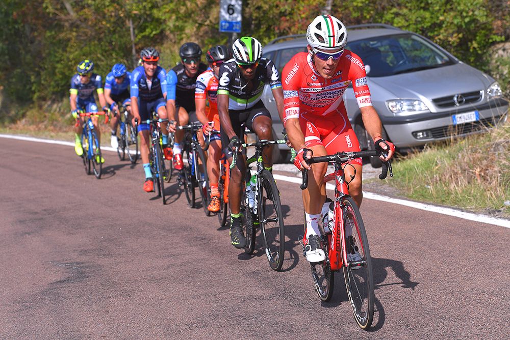 Davide Ballerini in the Giro dell'Emilia breakaway