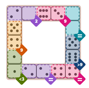 The New York Times Pips puzzle (hard) on Monday, April 13, 2026