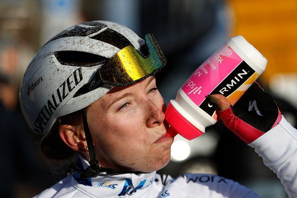 HOOGEVEEN NETHERLANDS MARCH 11 Race winner Lorena Wiebes of The Netherlands and Team SD Worx reacts after 19th Miron Womens WorldTour Ronde van Drenthe 2023 Womens a 94km one day race from VAMberg to Hoogeveen RondevDrenthe UCIWWT on March 11 2023 in Hoogeveen Netherlands Photo by Bas CzerwinskiGetty Images