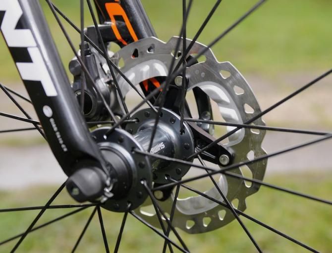 The previously unnamed Shimano disc hubs do now at least have a CX75 designation. Note the forward facing dropout