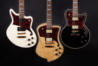 New models from D’Angelico (from left): Bedford, Ludlow and Atlantic