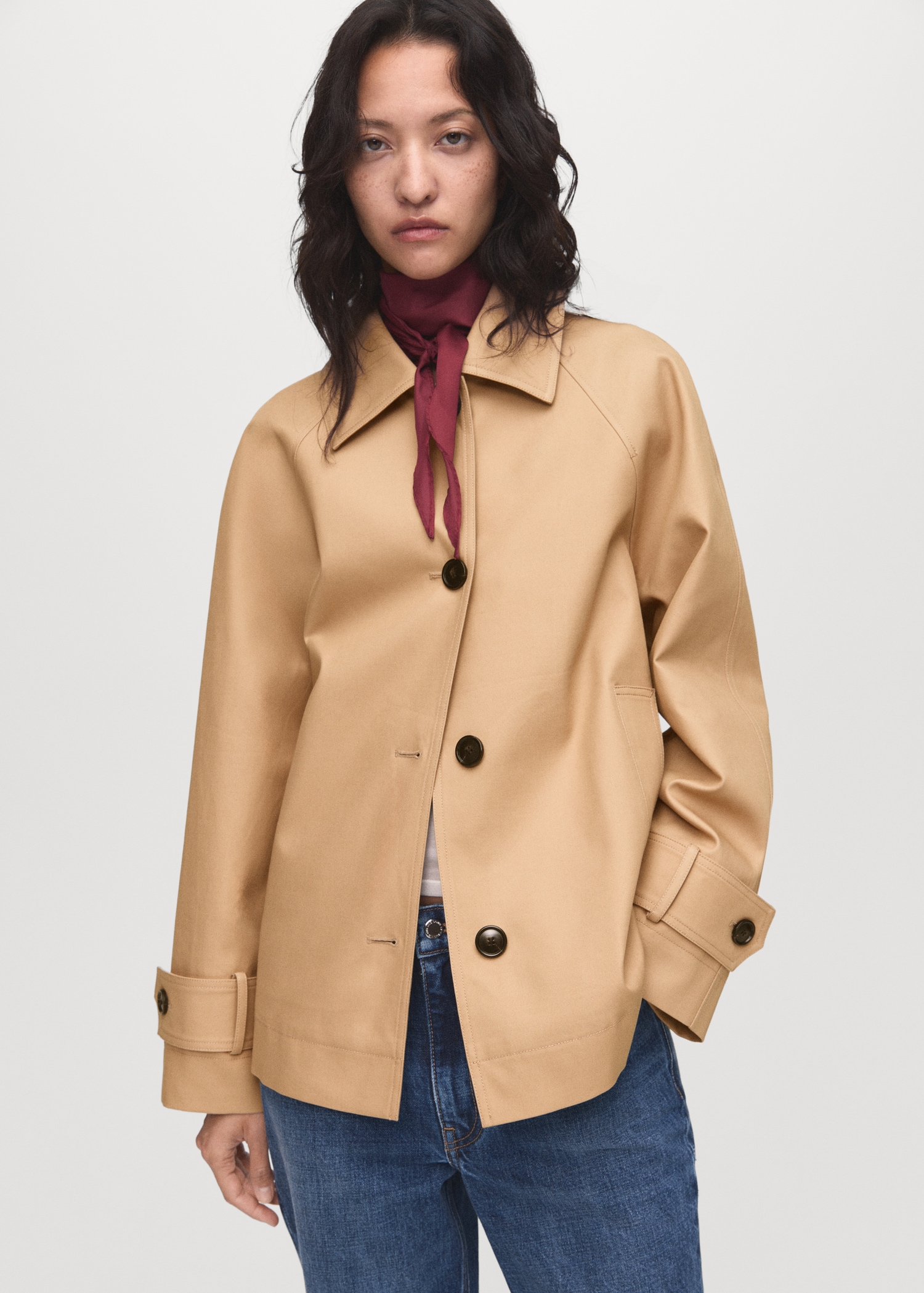 Oversized Parka With Epaulettes - Women | Mango United Kingdom