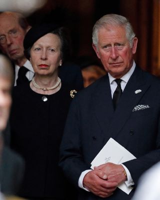 Prince Chales and Princess Anne attend a funeral together